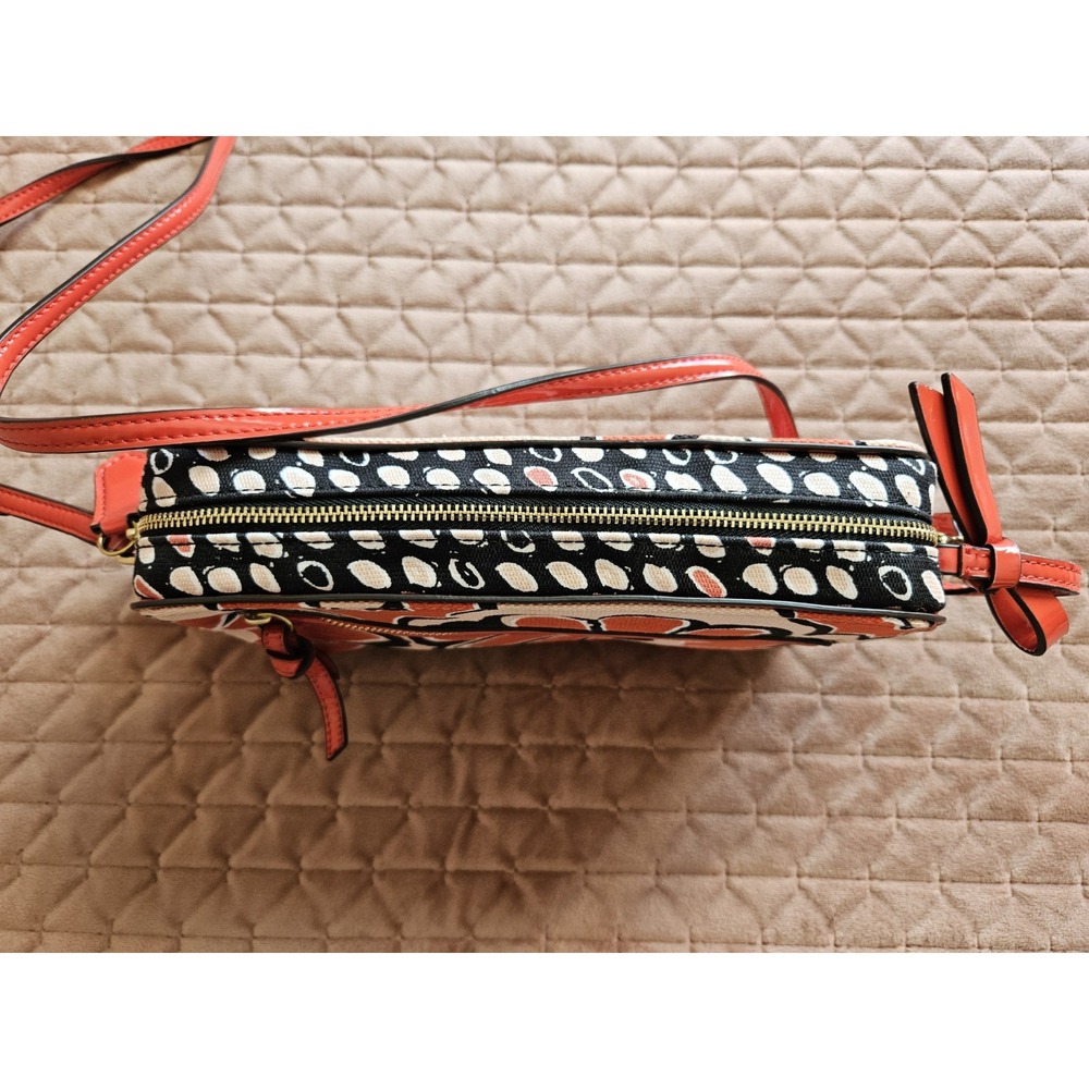 NWT Coach 25121 Poppy Floral Flower Print Scarf Crossbody w/Dust Bag, Red/Blk - Picture 13 of 13
